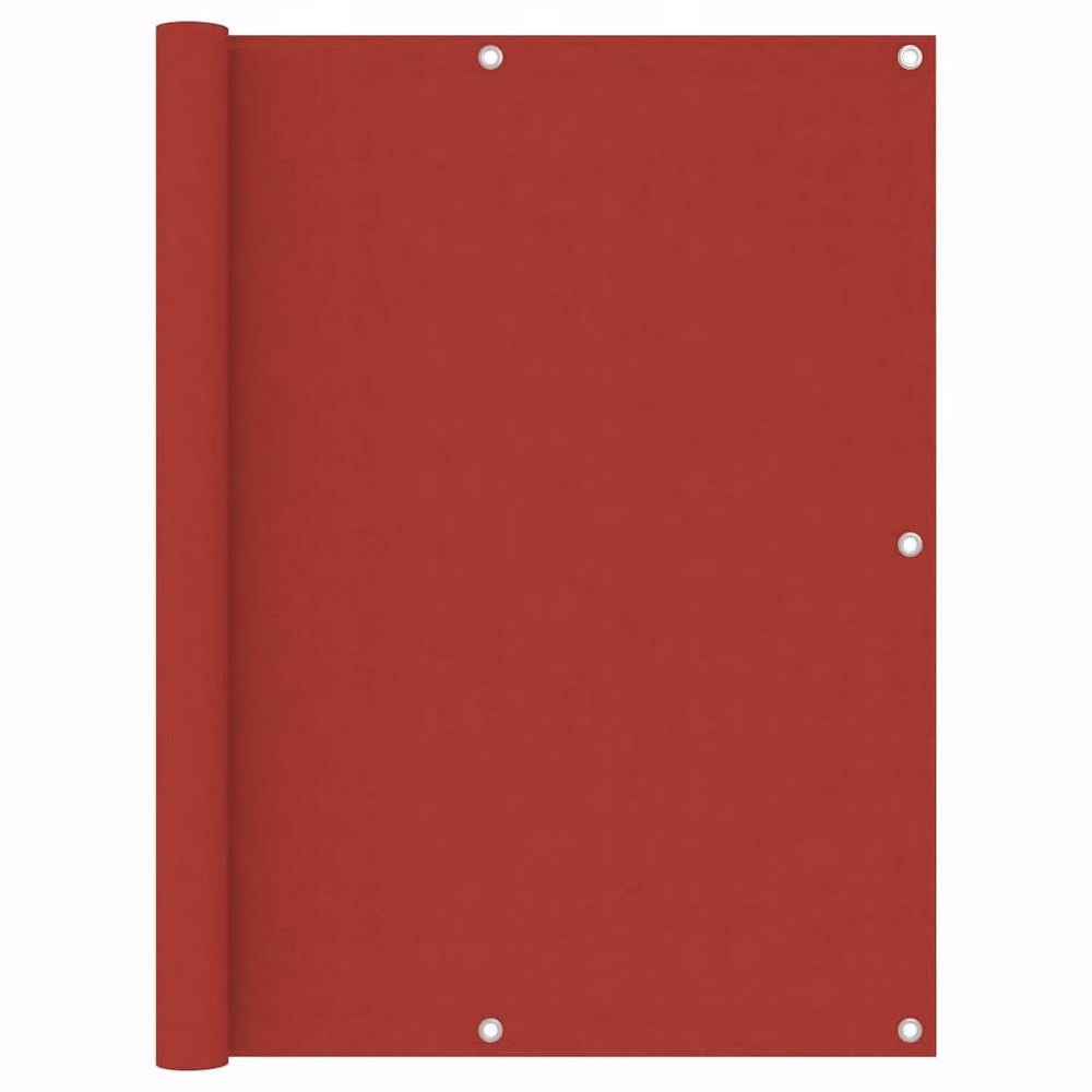 Berkfield Home Modern Red Balcony Screen in Opaque Oxford Fabric, W/H: 500 x 120 cm – 2