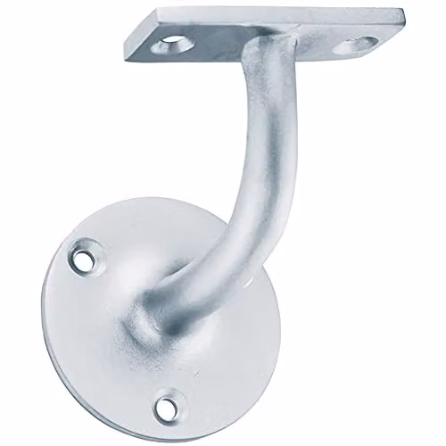 Loops Heavyweight Wall Mounted Handrail Bannister Bracket in Chrome