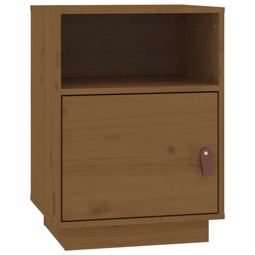 Berkfield Home Set of 2 Bedside Cabinets in Honey Brown Solid Pine Wood, W/D/H: 40 x 34 x 55 cm – 4