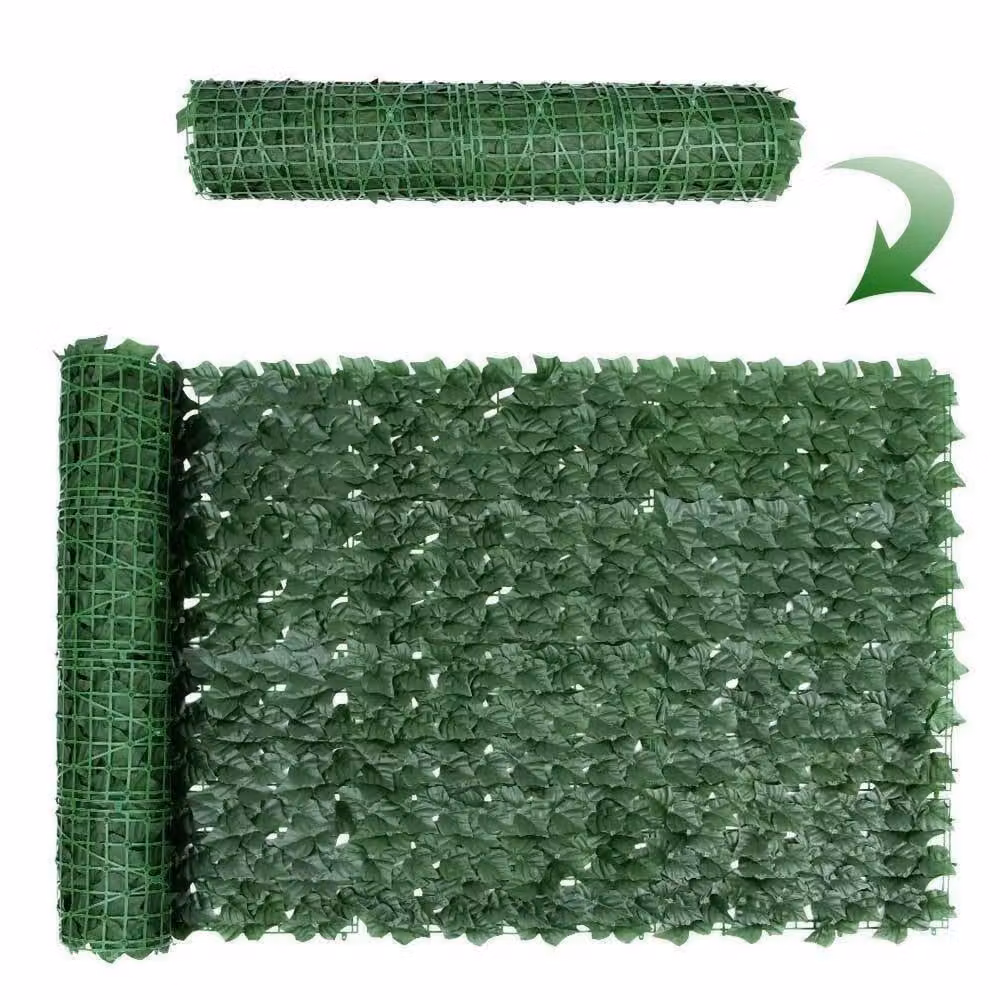 NESTLUNE 2-Piece Artificial Ivy Leaf Privacy Fence Hedge in Green – 3