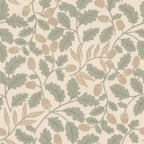 Arthouse Acorn Trail Timeless Oak Leaf Wallpaper in Sage Green