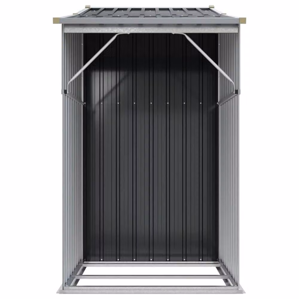 Berkfield Home Anthracite Garden Shed in Galvanised Steel, W/D/H: 277 x 93 x 179 cm – 4
