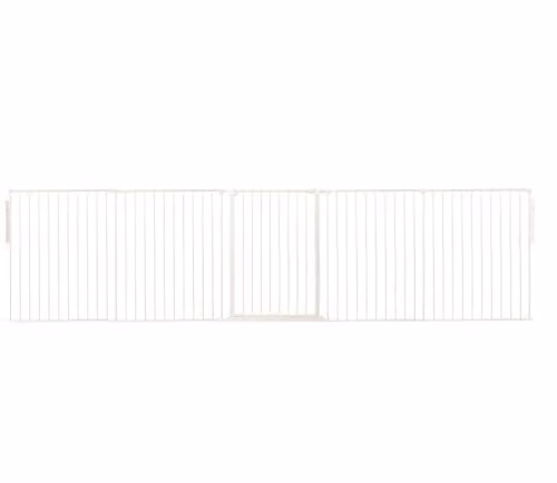 Safetots Premium Extra Tall Room Divider with Door, White, Height: 105 cm, Width: 370 cm – 1