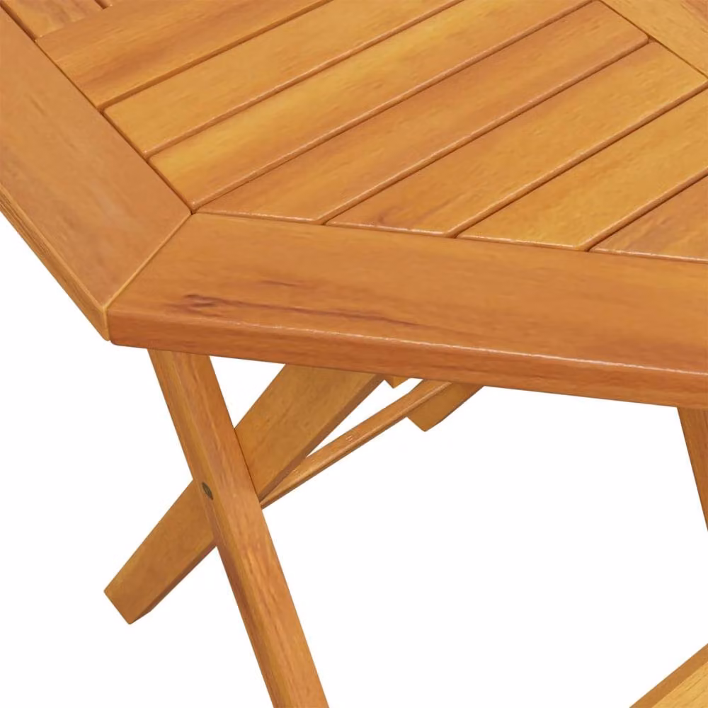 Berkfield Home Folding Garden Table in Brown Solid Acacia Wood W: 60 cm, D: 60 cm, H: 75 cm – 5