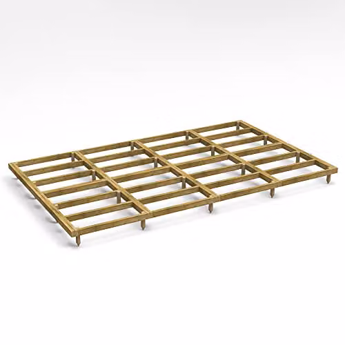 Power High Grade Premium Wooden Shed Base in Natural Brown with 90 x 50 mm Pressure Treated Tanalised Timber Bearers – 1