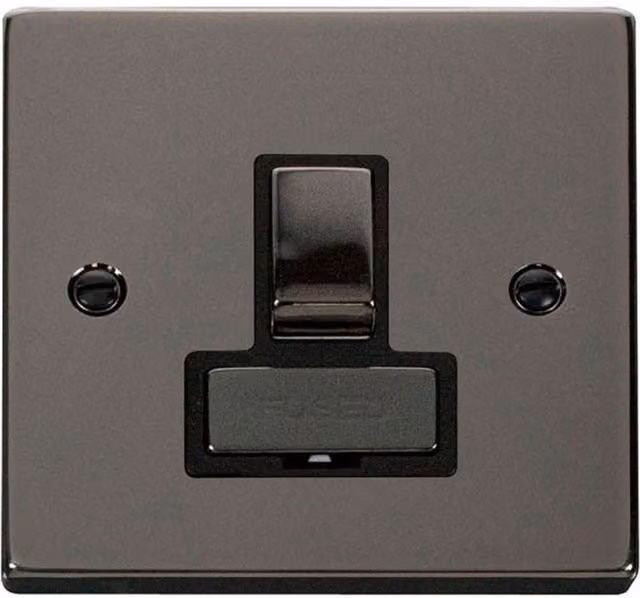 SE HOME Black Combination Flush Switched 13A Fused Ingot Connection Unit