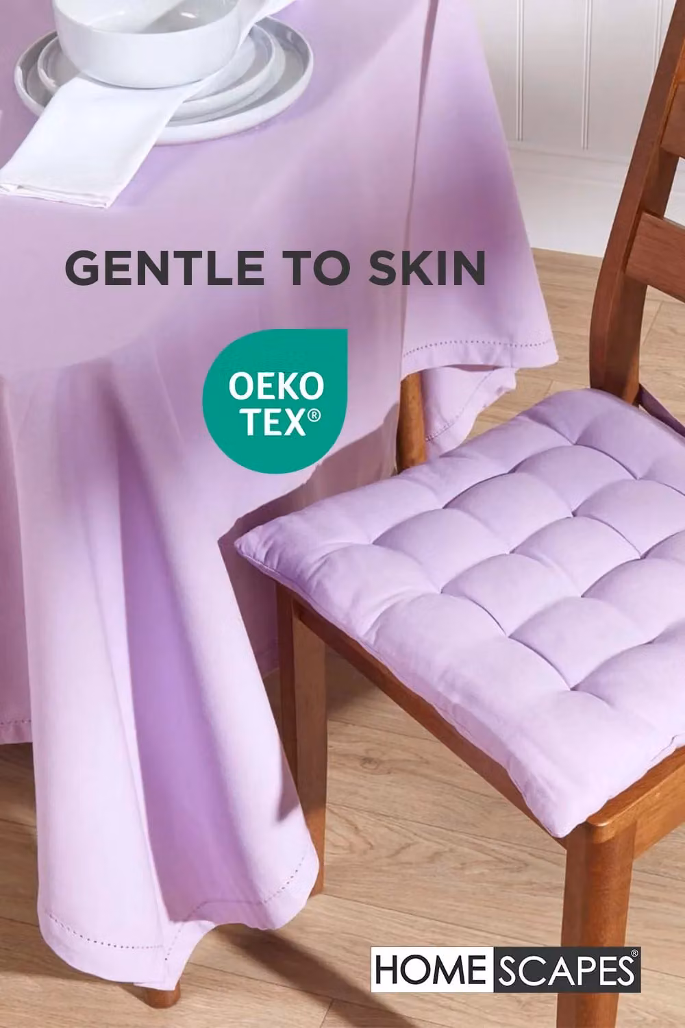 Homescapes 6 Pack Luxury Quilted Seat Pads in Mauve, 100% Cotton, W/D/H: 40 x 40 x 40 cm – 3