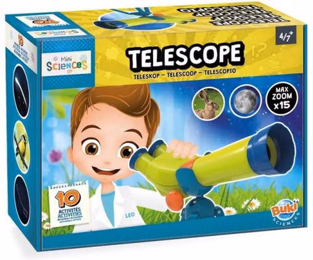 Buki Junior Astronomy Telescope for Beginners, White
