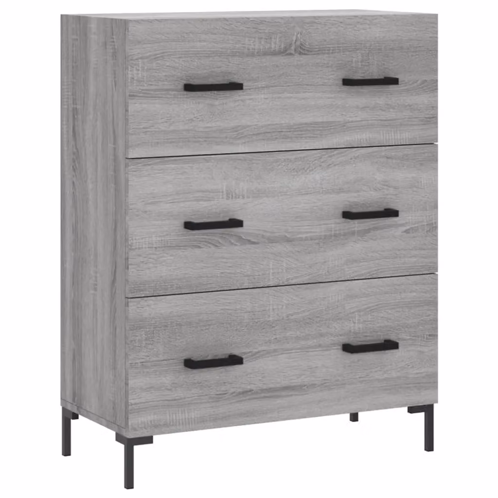 Berkfield Home Grey Sonoma Sideboard, W: 69.5 cm, D: 34 cm, H: 90 cm – 2