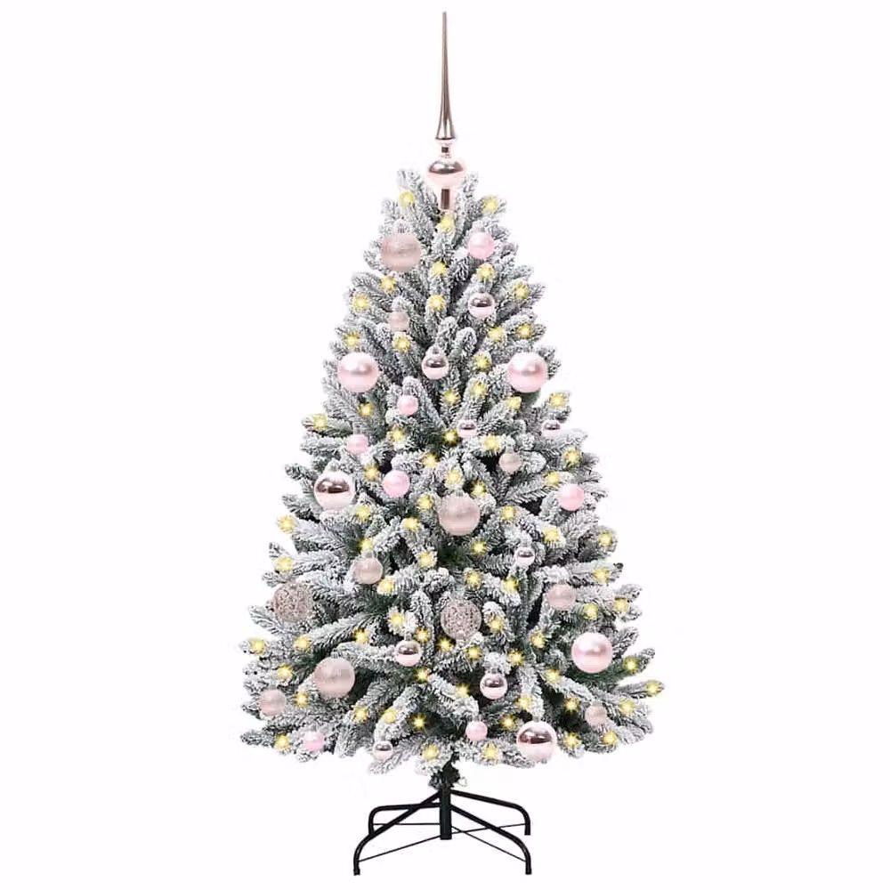 Berkfield Home Artificial Christmas Tree in Green and White, Height: 120 cm – 3