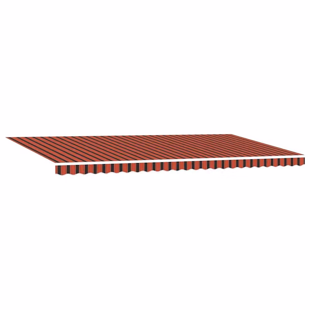 Berkfield Home Manual Retractable Wall-Mounted Folding Arm Awning with LED in Orange and Brown Striped, W: 600 cm, D: 300 cm – 4