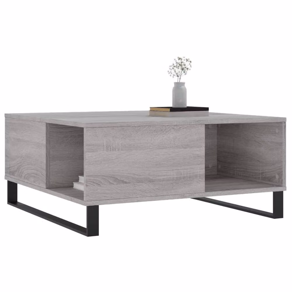 Berkfield Home Grey Sonoma Square Coffee Table, W/D/H: 80 x 80 x 36.5 cm – 3