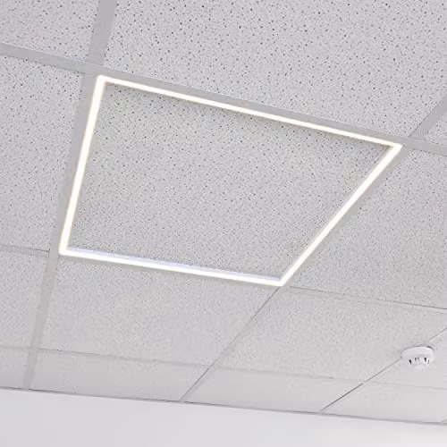 Loops Square Frame LED Ceiling Panel Light, 40W Cool White, White – 2