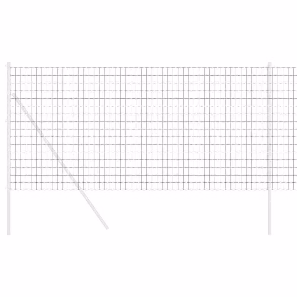 Berkfield Home Euro Fence Grey PVC-Coated Steel Fencing, H: 120 cm x W: 25 m – 3