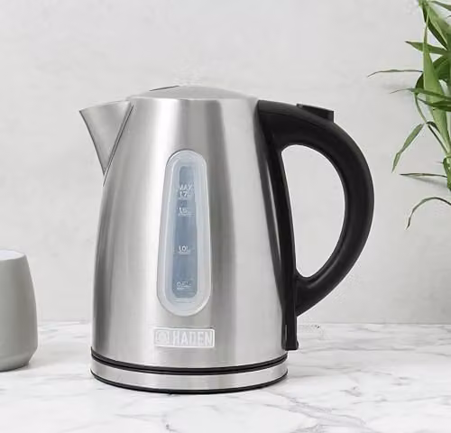 Haden Stoke Cordless Jug-Style Kettle in Silver and Grey, 1.7L, Stainless Steel – 2