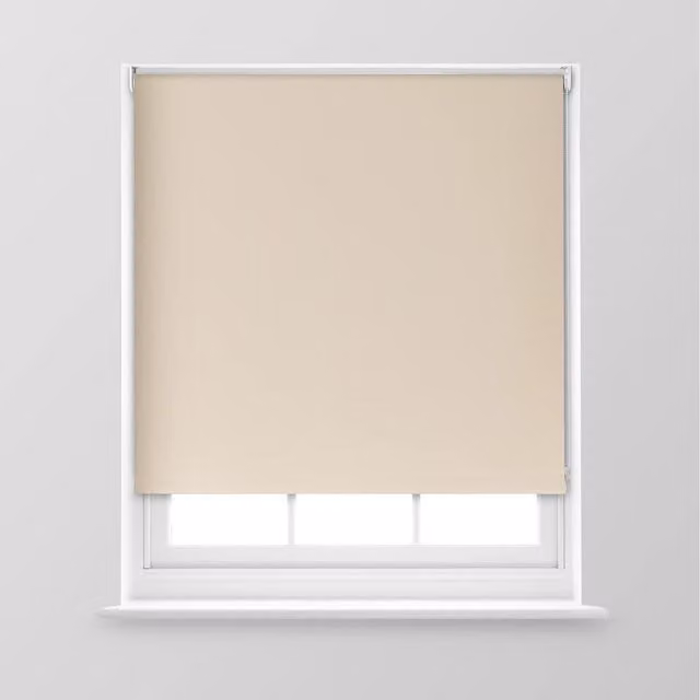 A.Unique Home Premium Trimmable Thermal Blackout Roller Window Blind, Cream, W: 180 cm x H: 170 cm