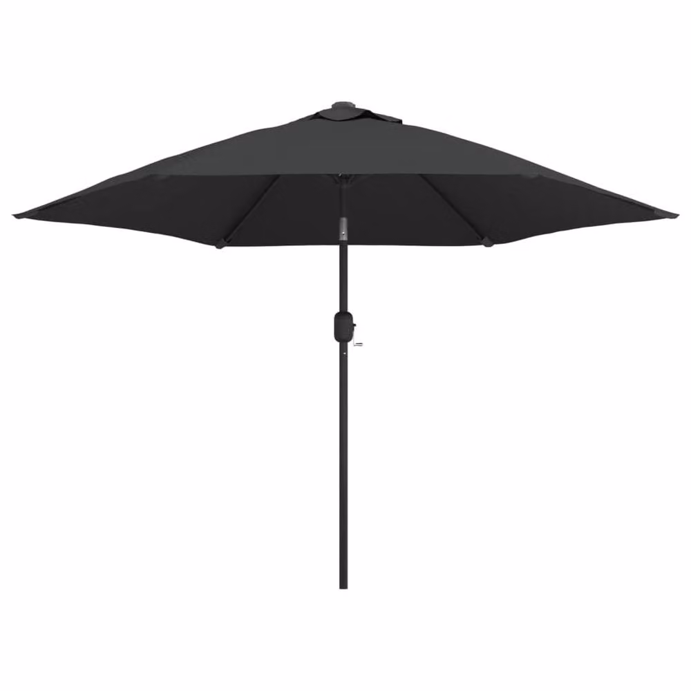 Berkfield Home Outdoor Parasol with LED Lights and Steel Pole, Anthracite and Black, Diameter: 300 cm – 3