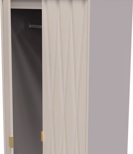 Ready Assembled 2 U Dallas 2 Door 2 Drawer Wardrobe in Taupe – 1