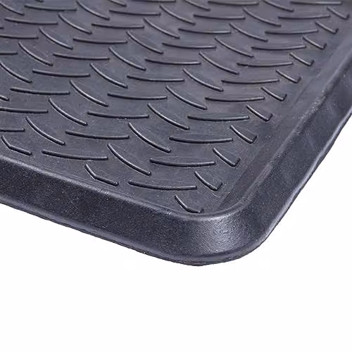 Nicola Spring Heavy Duty Rubber Door Mat, Black, W: 80 cm, D: 40 cm – 4