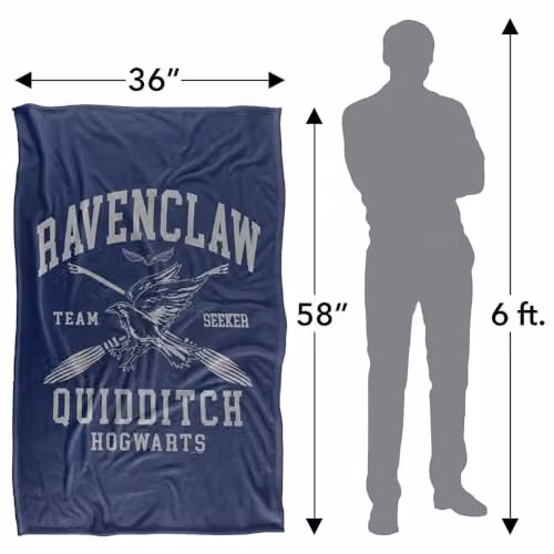 Warner Bros. Harry Potter Ravenclaw Quidditch Arch Super Soft Fleece Throw Blanket, Multicolour, W: 91.44 cm, L: 147 cm – 4