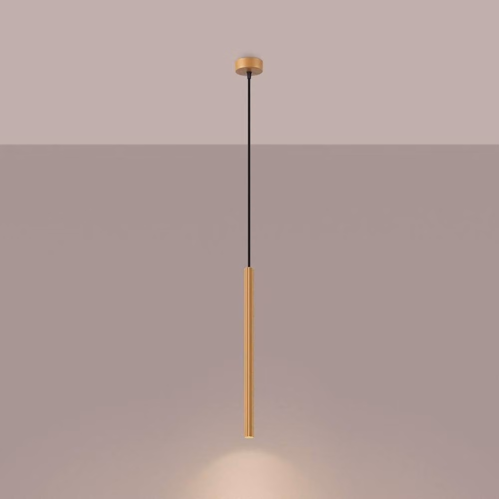 Sollux Lighting Arche Modern Metal Pendant Bar Lamp in Gold, W/D/H: 120 x 8 x 8 cm – 2