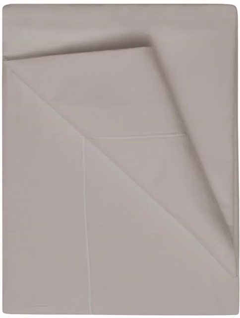 Belledorm 400 Thread Count Egyptian Cotton Single Flat Sheet in Grey, W/D/H: 90 x 200 cm