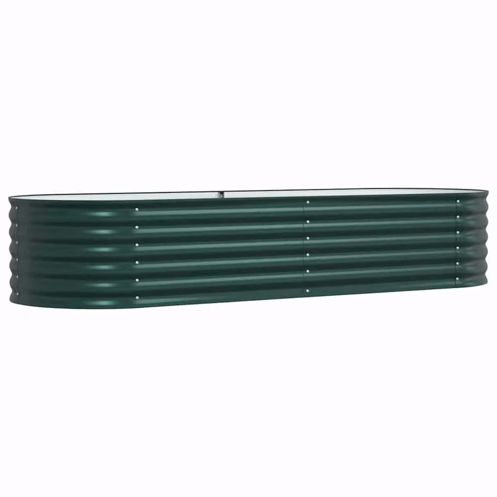 Berkfield Home Garden Green Galvanised Steel Raised Bed W/D/H: 240 x 80 x 44 cm – 3