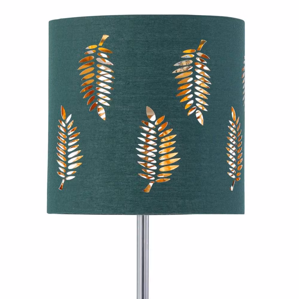 First Choice Lighting Chrome Touch Operated Dimmable Table Lamp with Green Fabric Shade – 2