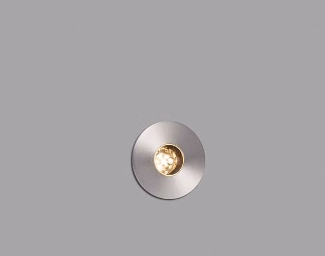 Faro Grund LED Recessed Outdoor Ground Light, Grey, IP67, Round, Height: 3.7 cm