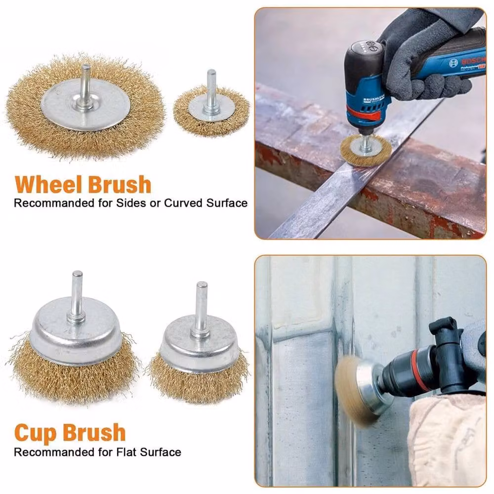 SPETLEK 24-Piece Crimped Steel Wire Brush Set for Angle Grinders, Brown, W: 1000 cm, H: 52 cm – 2