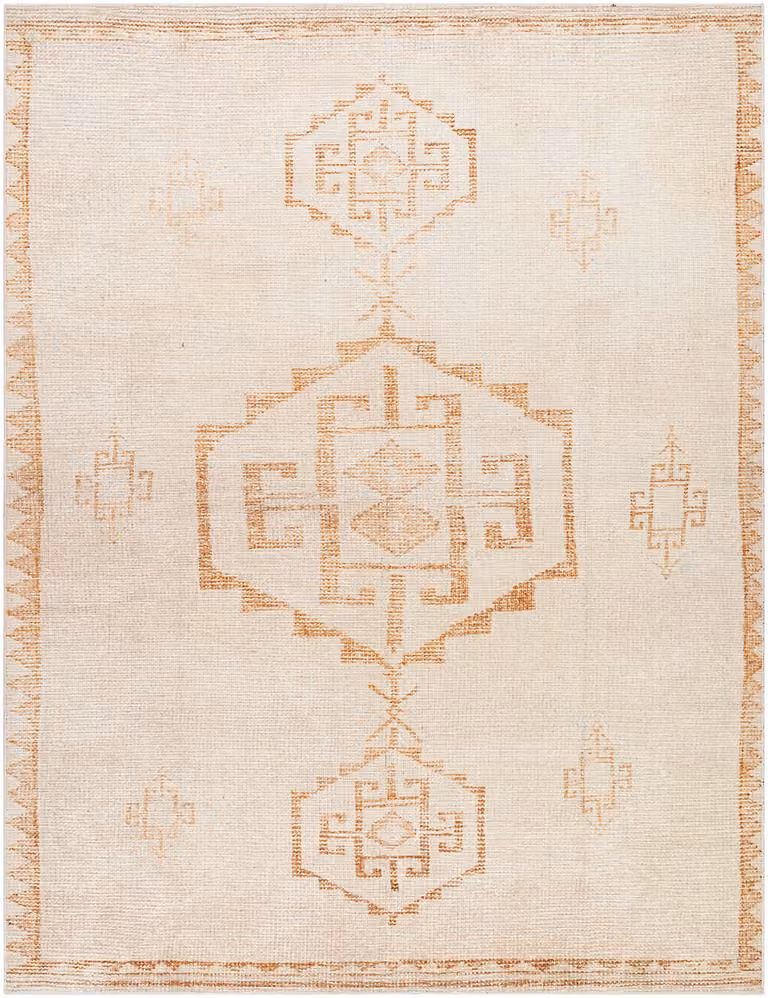 Livabliss Solana-Global Vintage Rug in Orange and Beige, W/D/H: 120 x 170 cm