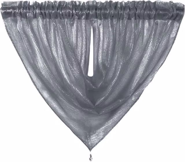 Velosso Grey Fabric Panel Shimmering Swag
