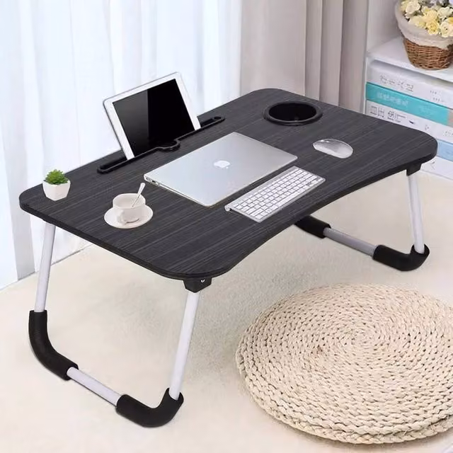 Ventryn Portable Folding Laptop Bed Table Desk Tray Stand in Black – 1