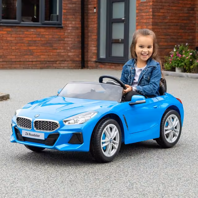 Xootz BMW Z4 Electric Ride-On Car in Blue with Light and Sound and Rechargeable Battery