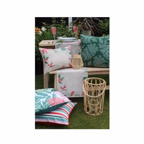 Peggy Wilkins Floral Square Outdoor Cushion in Pink and Green, W/D/H: 45 x 45 x 45 cm – 2