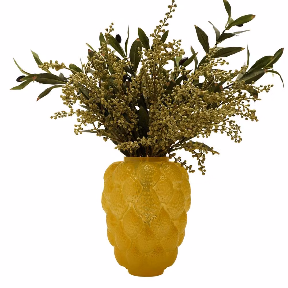 Hestia Lemon Bunched Shaped Glass Bud Vase in Yellow – 2