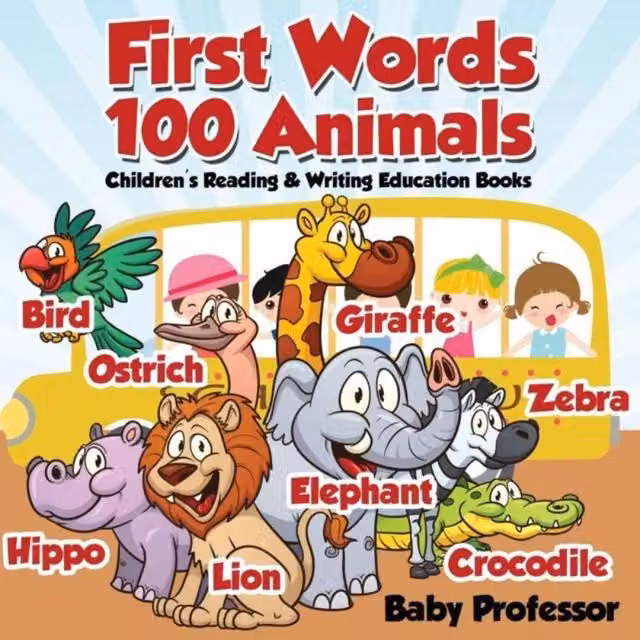 Baby Professor First Words 100 Animals Multicolour Children's Reading and Writing Educational Book