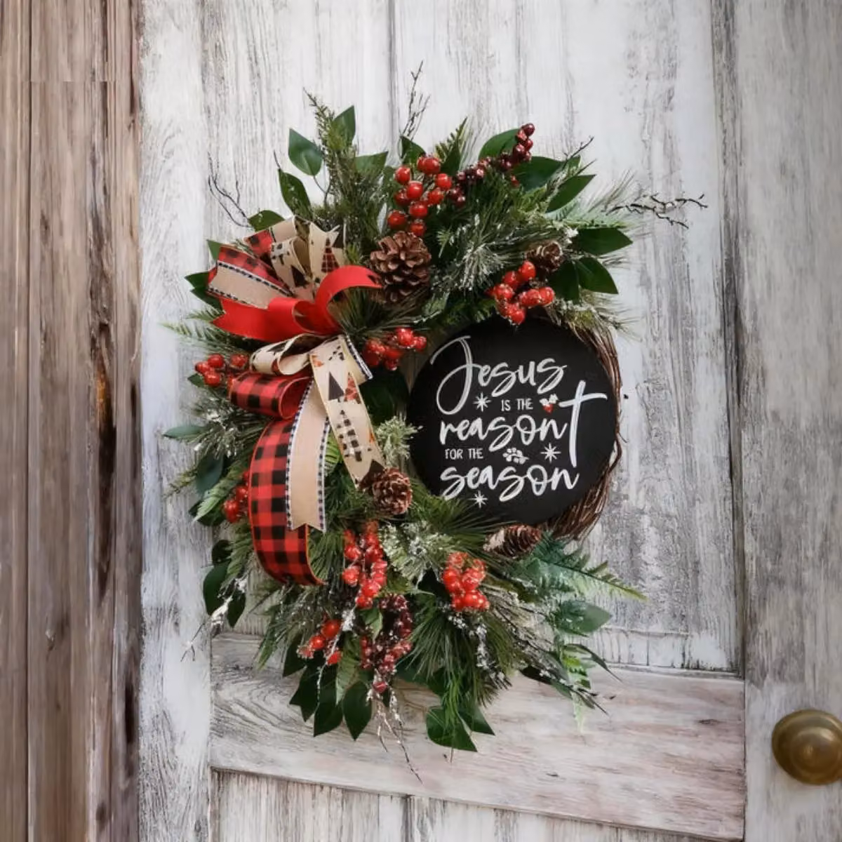 Leaper Green Christmas Vine Wreath Hanging Ornament, Diameter: 45 cm – 2