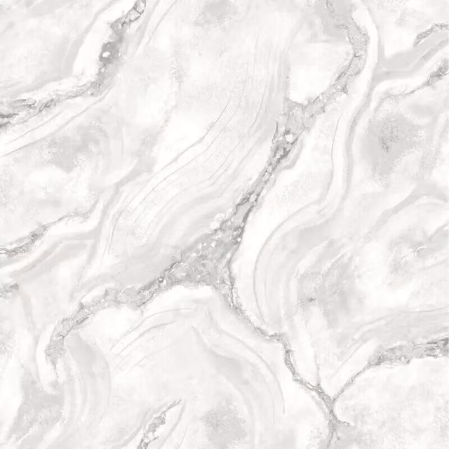 Rasch Palmetto Agate Liquid Marble Abstract Vinyl Wallpaper in White and Pearl Cream Ivory