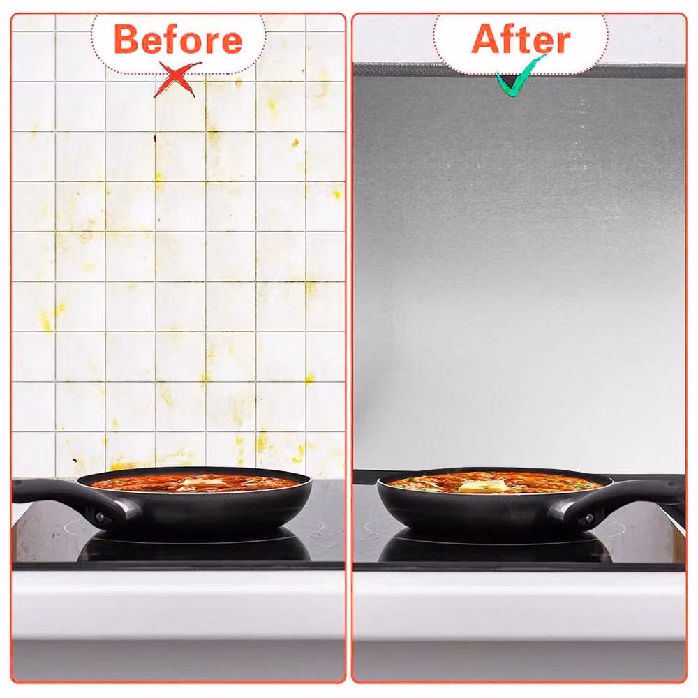 FLAVORA Grey Folding Oil Proof Splatter Screen, Rectangular, 0.6m2 – 3