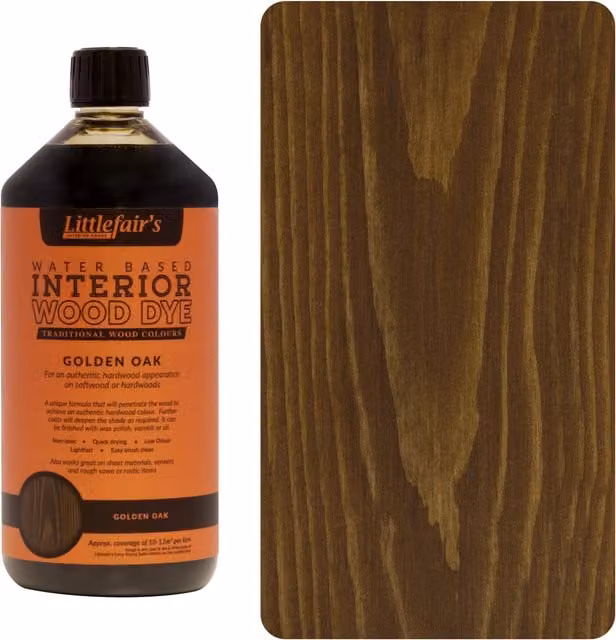 Littlefair's Indoor Wood Stain in Golden Oak, Brown, 1 l