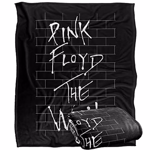 LOGOVISION Pink Floyd Roger Waters The Wall Super Soft Fleece Throw Blanket, White, W/D/H: 152 x 127 cm
