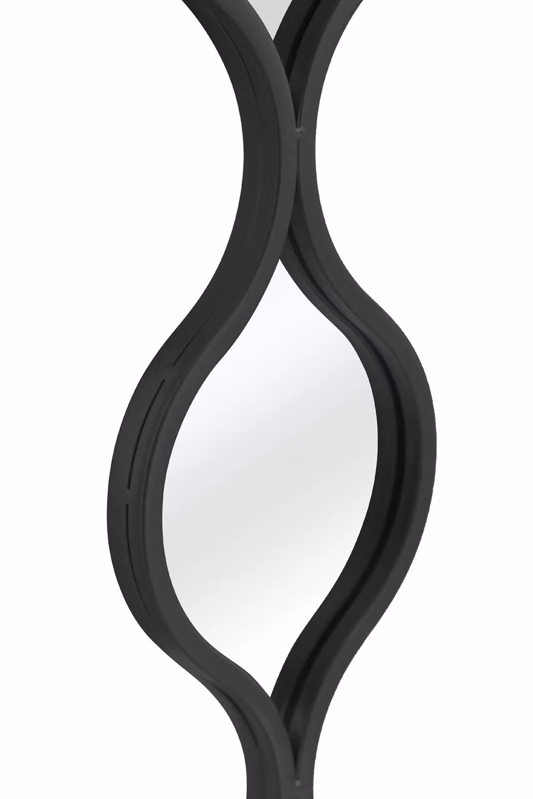 MirrorOutlet Black Metal Framed Tear Drop Garden Wall Mirror, W: 124 cm, D: 15 cm, H: 15 cm – 3