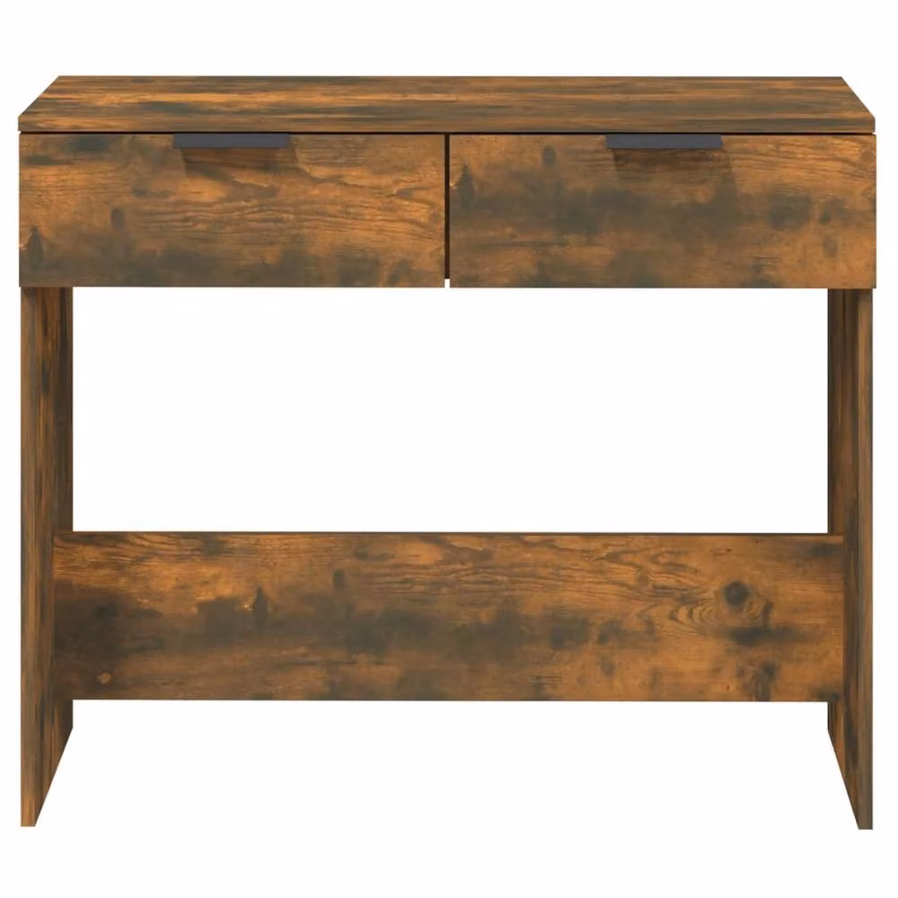 Berkfield Home Smoked Oak Console Table in Brown, W/D/H: 90 x 36 x 75 cm – 4