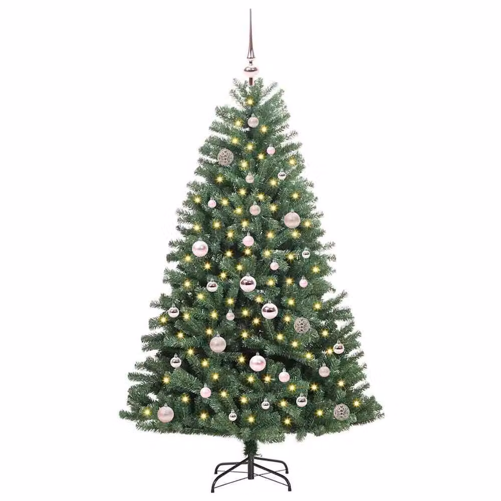 Berkfield Home Green Artificial Hinged Christmas Tree, Height: 150 cm – 2