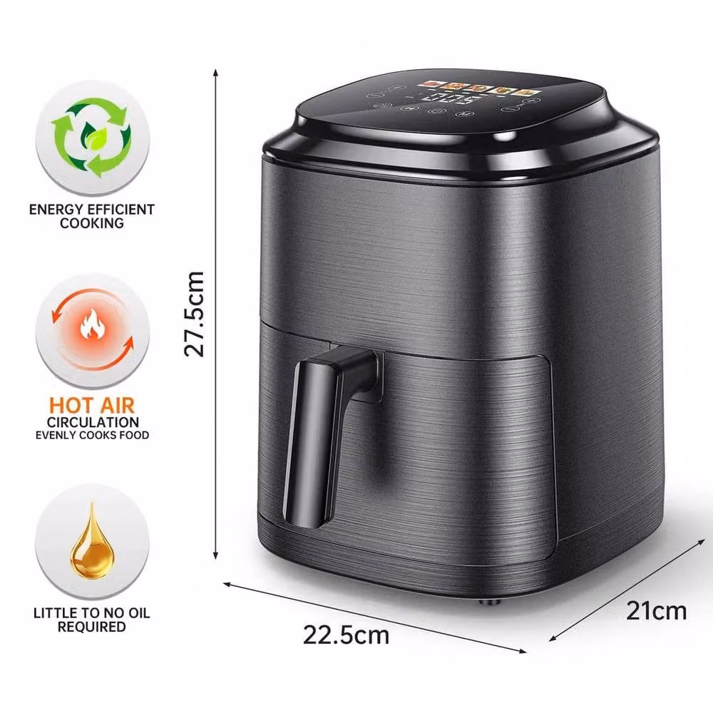 PAWNORA 2.5L Mini Digital Air Fryer with Hot Air Function in Black – 2