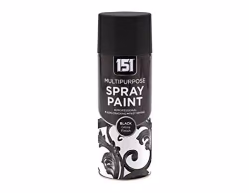 Target 151 Multi Purpose Opaque Spray Paint Black Gloss 400ml