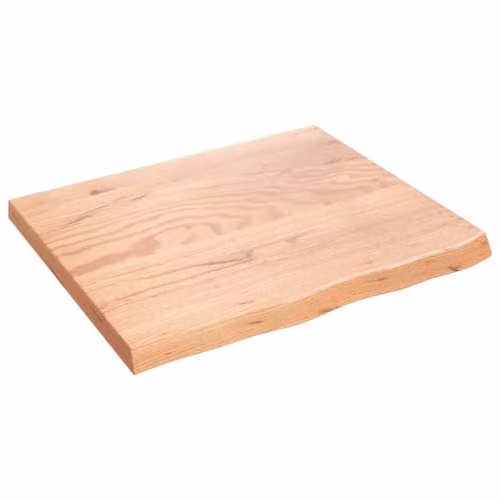 vidaXL Rustic Oak Wall Shelf, Brown, W: 60 cm, D: 50 cm, H: 2 cm – 1