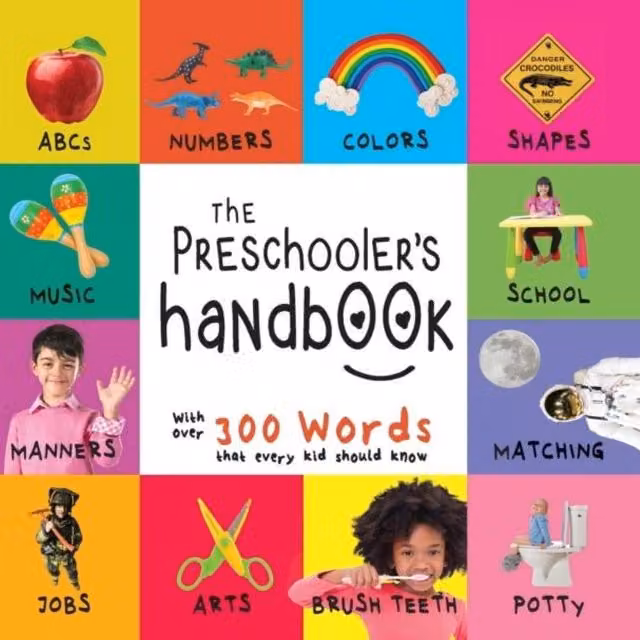 Dayna Martin The Preschooler's Handbook: ABC's, Numbers, Colours and Shapes in White and Multicolour