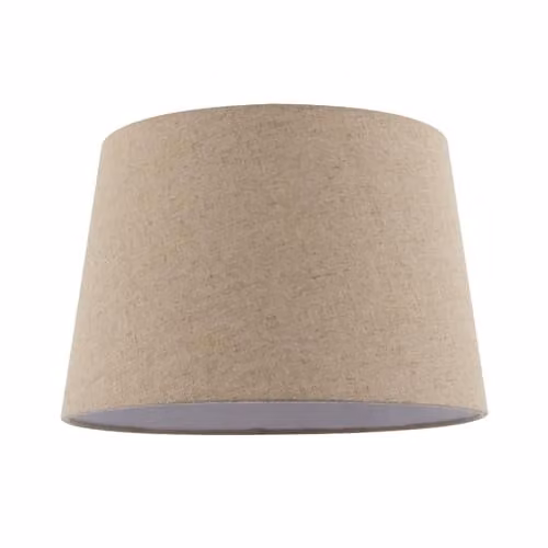 Happy Homewares Classic Cylinder Drum Lamp Shade in Beige Fabric with White Lining, W/D/H: 30 x 30 x 20 cm